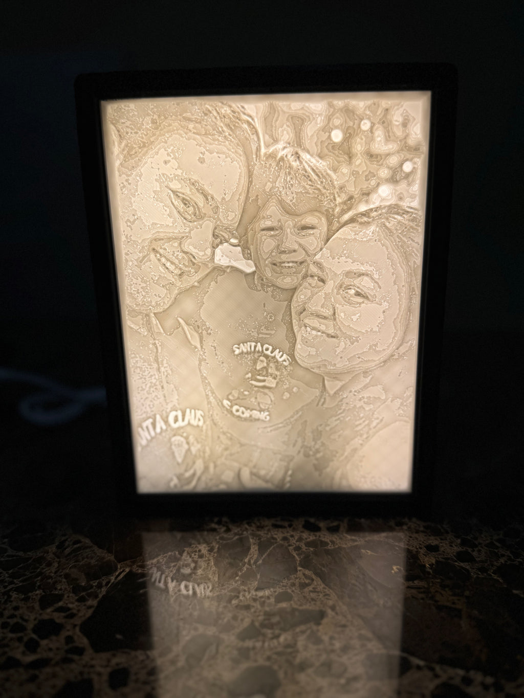 Lampada con foto in 3d